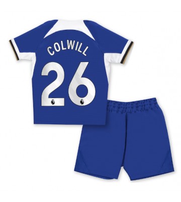 Chelsea Levi Colwill #26 Primera Equipación Niños 2023-24 Manga Corta (+ Pantalones cortos)